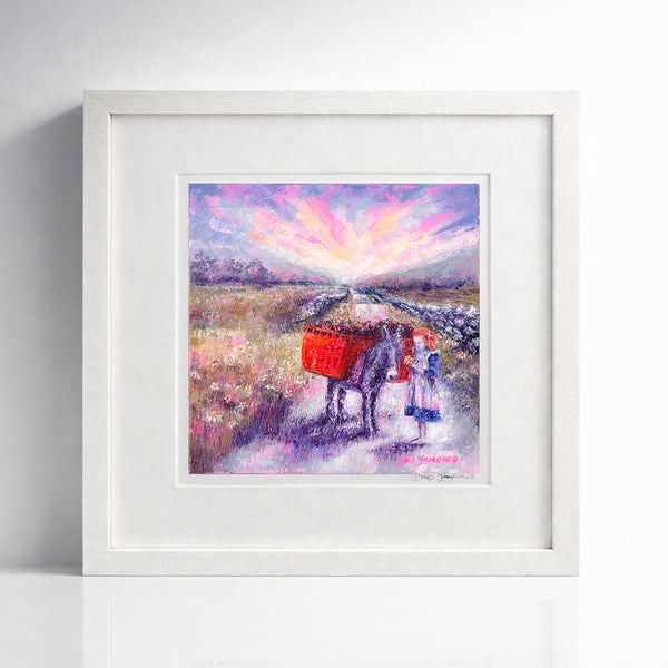 Among friends the load is light | Small framed print