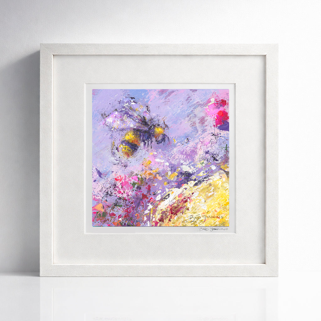 Busy as a bee | Small framed print