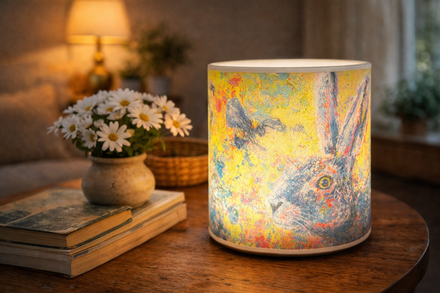 "Kitty O'Hare" Wax Hurricane Lamp