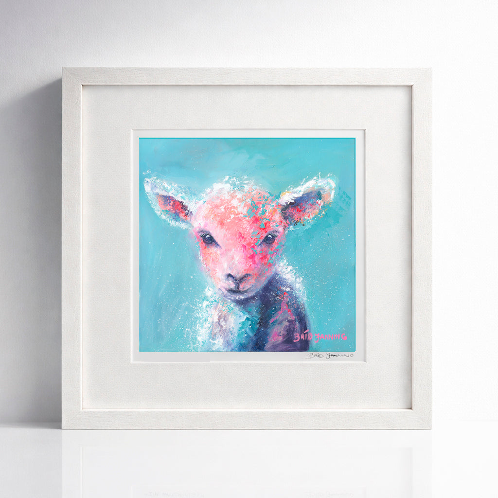 Ewe make me happy | Small framed print