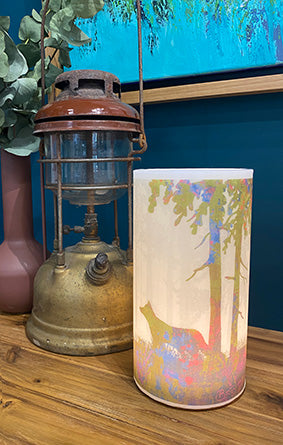 "The Fox and the Owl" Wax Hurricane Lamp