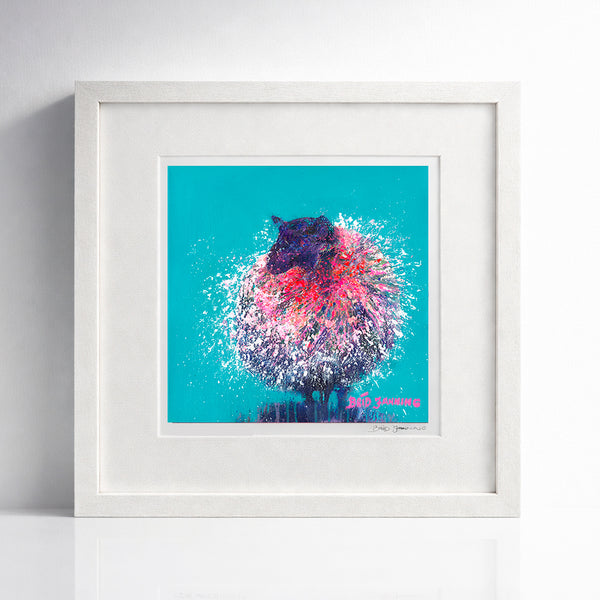 Woolly Wiggle | Small framed print