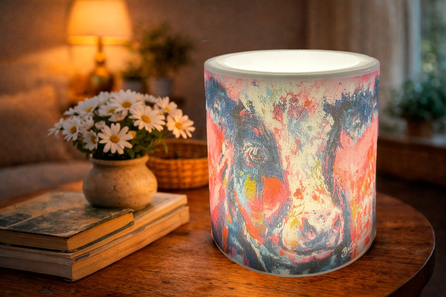 "Dolly's Daze" Wax Hurricane Lamp