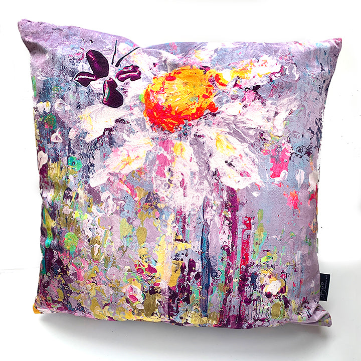 "She loves the butterfly" daisy cushion