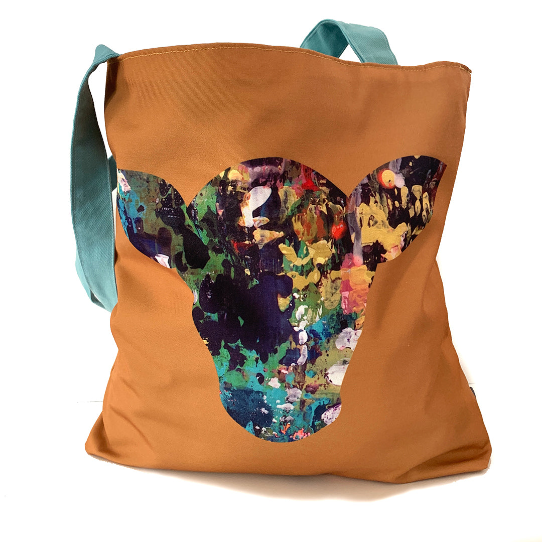 "What a cow!" sustainable art bag